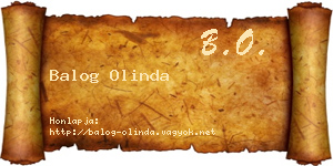 Balog Olinda névjegykártya